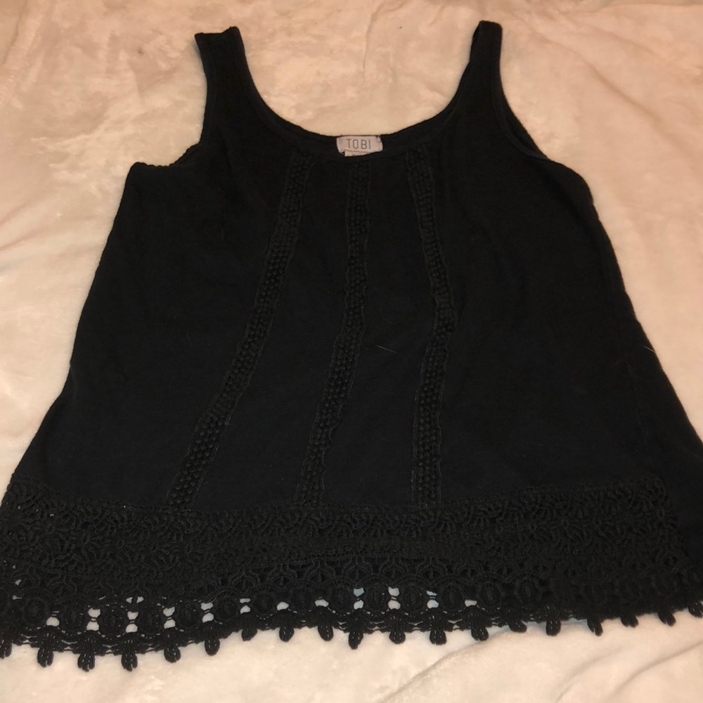 Black lace tank